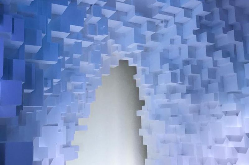 Allestimento igloo con utilizzo blocchetti in EPS